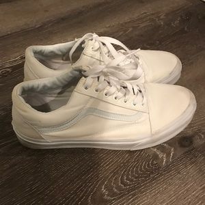 White/White Old Skool Vans